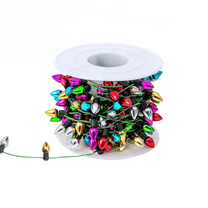 Dollhouse Fake Lights String, 16.4ft Miniatures Dollhouse Christmas Decorations for Doll House Miniature Furniture Crafts Accessories Christmas Holiday Party Decor(Green)