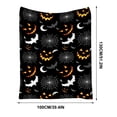 thumbnail image 3 of Yhmxh Halloween Throw Blankets, Soft Ghost Throw Blanket Cute Funny Spooky Blanket, Cozy & Warm Halloween Decor Plush Fuzzy Reversible Blankets for Bed Sofa Couch Livingroom Chair Car Travel, 3 of 6