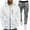 White, variant on Men's Suits Product Title for Winter Set Hooded Sweatshirt and Casual Pants Ensemble Solid Color Two Piece Classic Style for Men Black XL