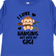 thumbnail image 4 of Inktastic Monkey I Love Hanging out with My Gigi Boys or Girls Long Sleeve Toddler T-Shirt, 4 of 5
