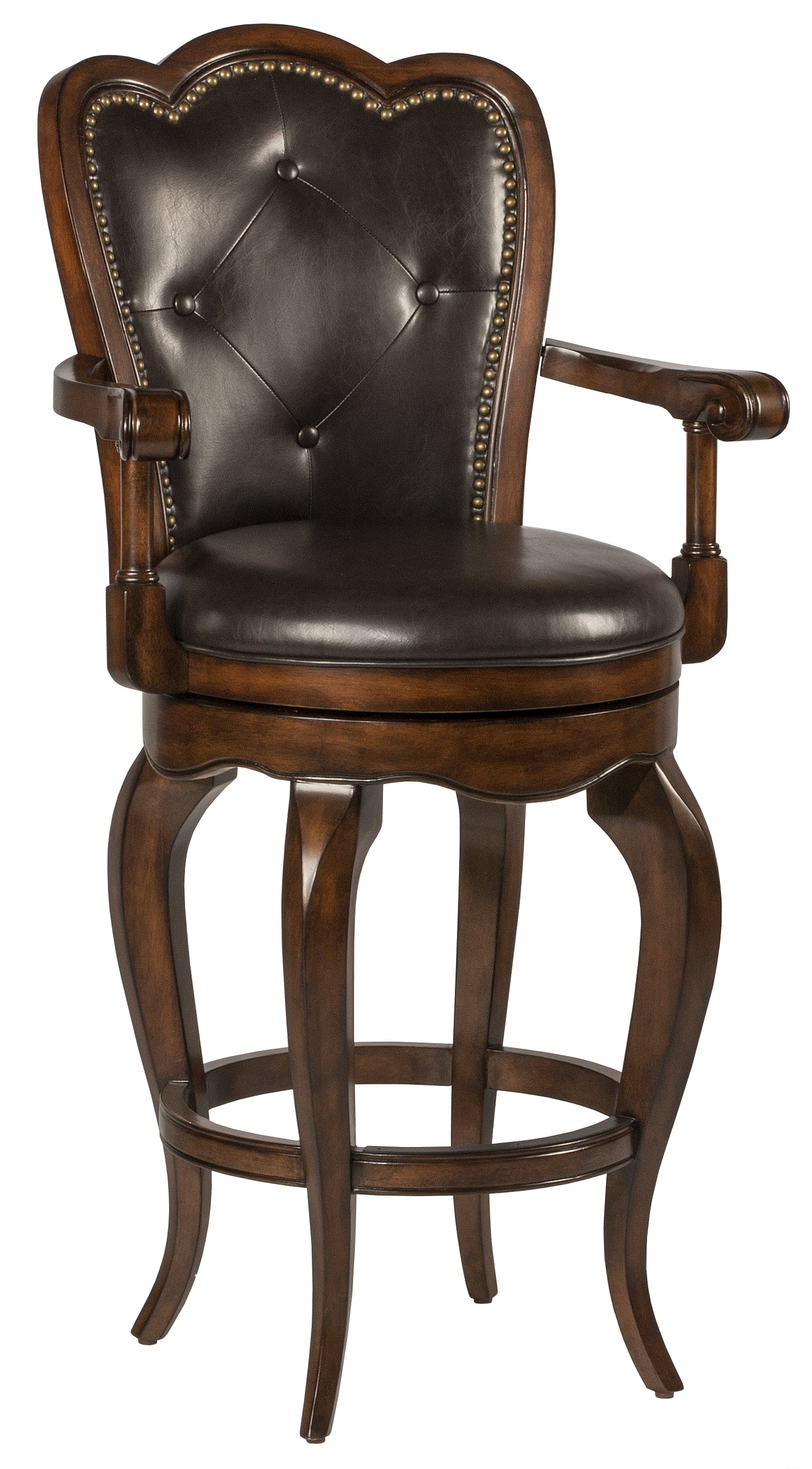 Hillsdale Furniture Eastwind Wood Bar Height Swivel Stool, Dark Cherry - Walmart.com - Walmart.com
