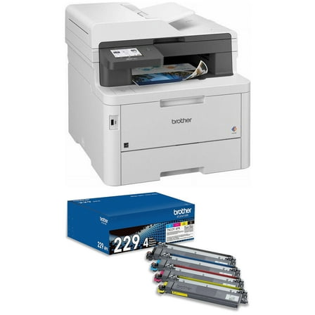 Brother MFC-L3780CDW Color Laser All-in-One Printer Plus 4-Pack Toner (Bundle)