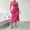 Hot Pink, variant on Bzhegqhd formal Dresses for Women,Fashion Women Solid Color Sleeveless Slanted Shoulder Waist Hollow Out Vent Dress