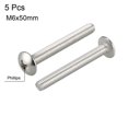 thumbnail image 2 of Tornillos de máquina Unique Bargains, M6x50mm Tornillo Phillips, Acero inoxidable 304, Sujetadores Tornillos 5Pcs, 2 of 3