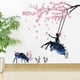 thumbnail image 5 of Pegatinas de pared Sailing de silueta para niña en columpio con mariposas, 5 of 5
