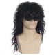 thumbnail image 1 of Pelucas para Hombres Peluca Larga y Rizada Punk Flácida para Fiesta de Disfraces de Cosplay de Rock de Fibra de Alta Temperatura Masculina,Negro, 1 of 5