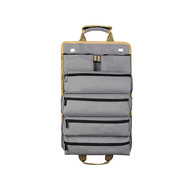 Speravity Organizador de bolsa de herramientas multibolsillo - Organizador de herramientas duradero resistente al agua Herramientas de hardware Herramientas eléctricas Caqui Gris Oscuro Cont