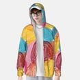 thumbnail image 4 of Sigee Colorful Wool Balls Print UPF50+ Men's Sun Protection Hoodie Shirt SPF UV Shirt Long Sleeve Fishing Outdoor Lightweight, S-3XL, 4 of 9