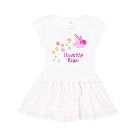 

Inktastic I Love My Papa! Gift Toddler Girl Dress