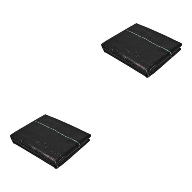 Cateissary Toldo de fácil construcción negro, lona duradera para protección de jardín, reducción del crecimiento de malezas, edificios de 1m*5mnegro 2Conjunto