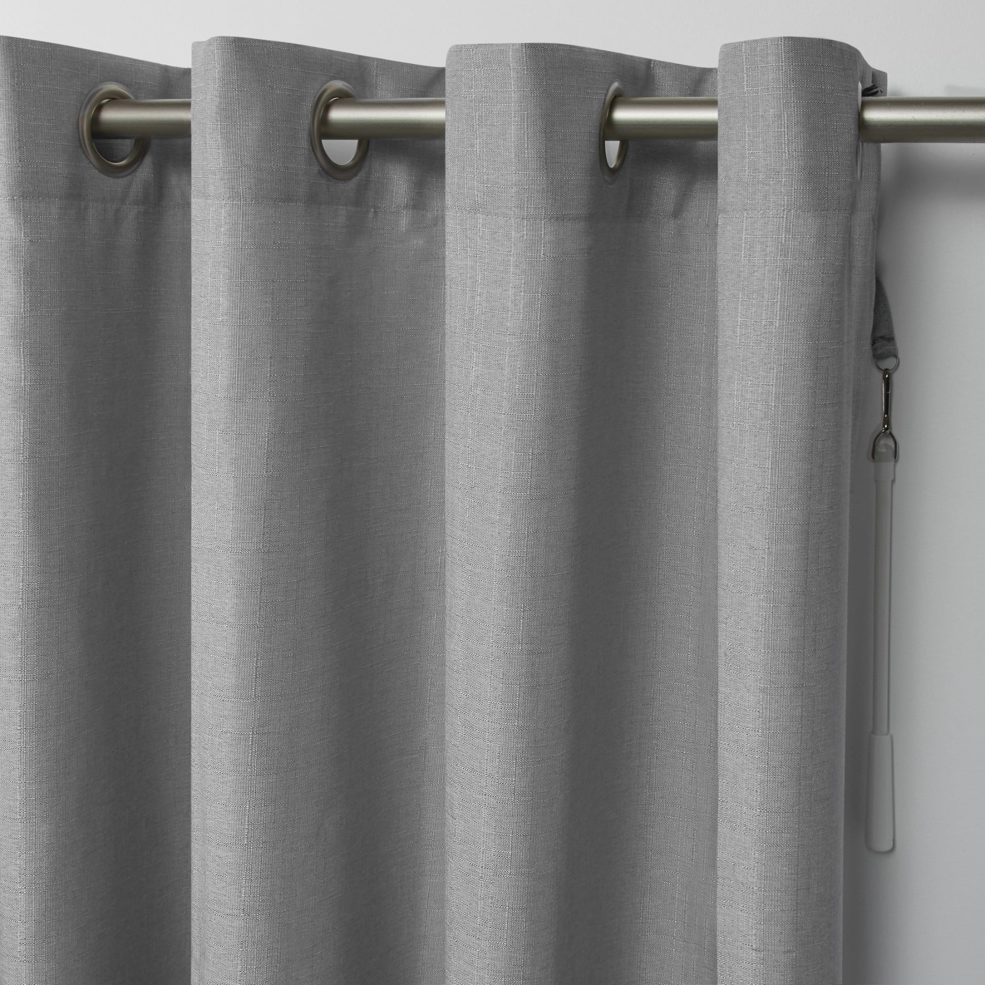 Exclusive Home Loha Patio Grommet Top Single Curtain Panel, 108"x84", Dove Grey