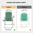 thumbnail image 4 of Ktaxon 2Pcs Standard Folding Lawn Chair, Portable Aluminum Patio Webbed Chair with Detachable Cup Holder, 330 LBS Heavy Duty Seating for Yard, Garden (Standard, Green), 4 of 10