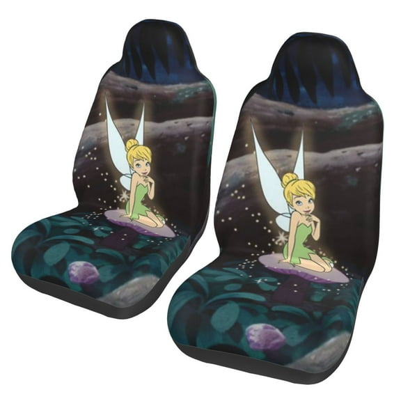 Tinker Bell Car Seat Cover For Front Seat Cushion Protectors 2 Pcs Car Accessories Bucket Seat Covers