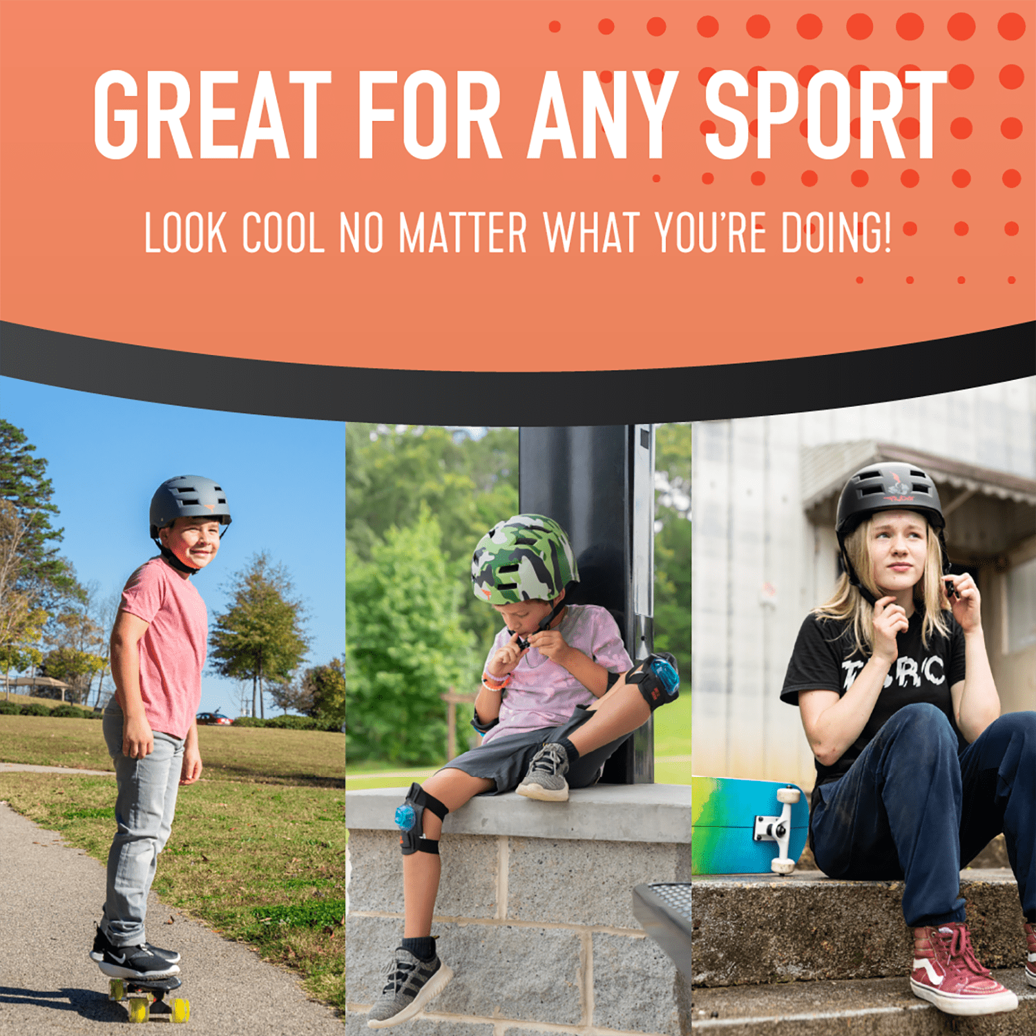 Flybar Multi Sport for Skateboard and Bike Helmet, for Kids and Adults, Ages 6+, Grey, M/L