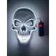 thumbnail image 1 of Máscara de iluminación de neón de calavera LED para Halloween, cabeza de fantasma de terror para hombres y mujeres, fiesta divertida, brillo luminoso, esqueleto oscuro, accesorios de disfraz de Cospla Qiuyongming unisex, 1 of 2