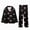 Black, variant on NOLDARES Christmas Pajamas for Family Matching Long Sleeve Santa Hat Print Tops + Plaid Pants Set Holiday Sleepwear(Watermelon Red,M:L)