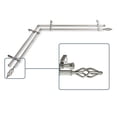 thumbnail image 2 of Vinci 13/16 inch Double Corner Window Curtain Rod 48-84" - Satin Nickel, 2 of 3