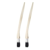 Uxcell 2pcs Bent Radiator Paint Brush 1" Width Curved Paint Soft Bristle Brushes with Long Wood Handle for Wall
