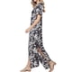 thumbnail image 2 of Vestido a juego con cuello en V, casual, holgado, manga corta, maxi con bolsillo, 2 of 4