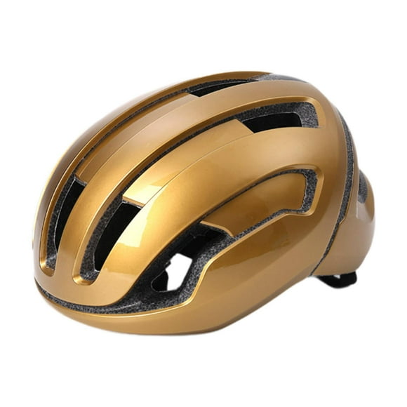 Casco de bicicleta con adultos ajustables extraíbles de almohadilla cómoda cómoda y transpirable ciclismo de bicicleta para deportes al aire libre Oro