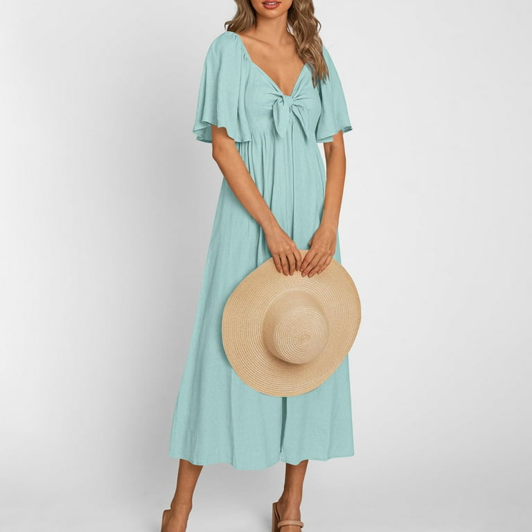 navy blue dress for baby girl High Neck Mint Green Chiffon A-line Bridesmaid Dress – Ohmollydress main image 0