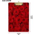 thumbnail image 2 of FMSHPON Vintage Red Rose Clipboard Hardboard Wood Nursing Clip Board and Pull for Standard A4 Letter 13x9 inches, 2 of 7