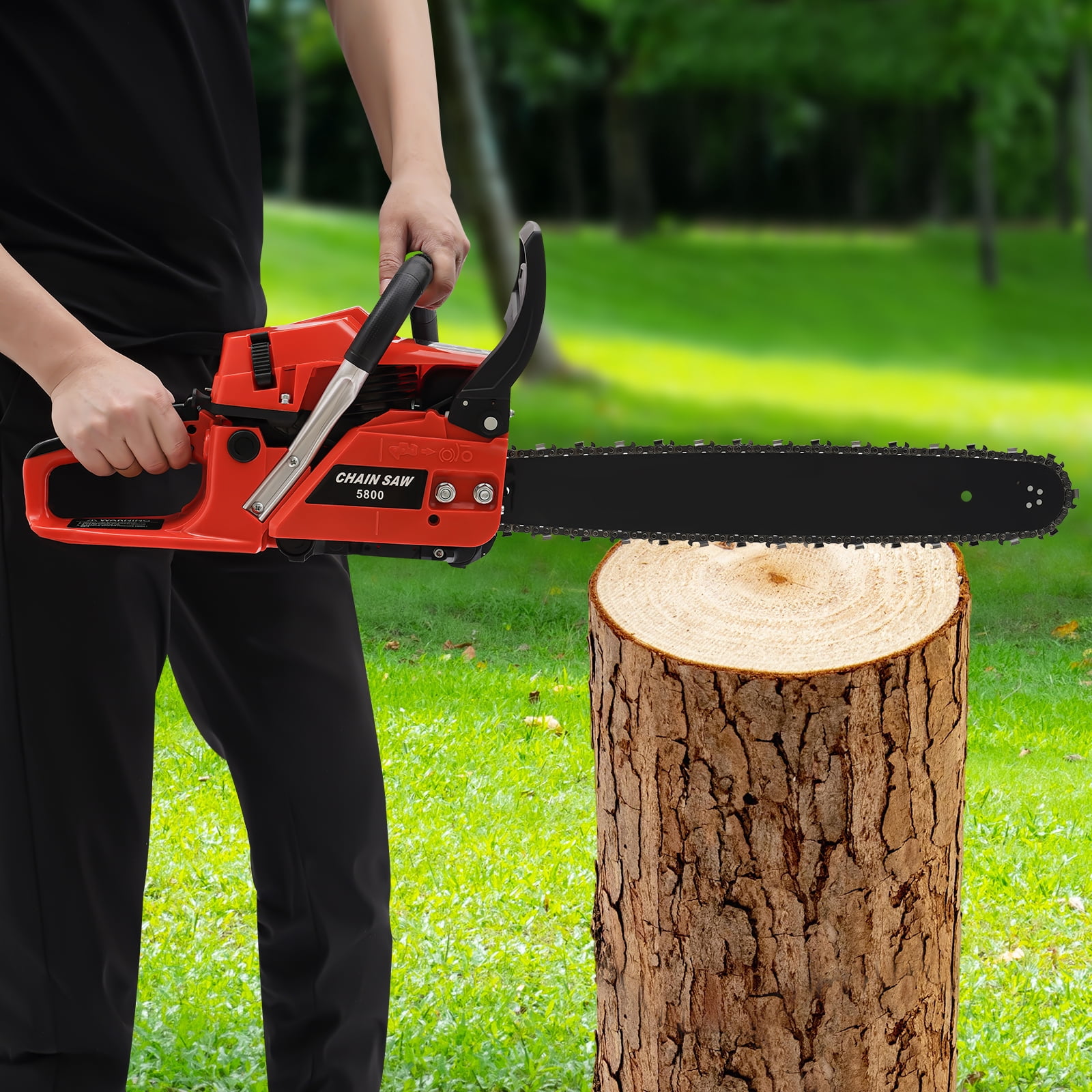 20 Inch Chainsaw, Gasoline Powered Chainsaw, 2-Stroke Engine Chainsaw