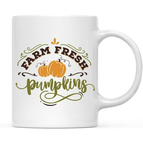 Koyal Wholesale Fall Autumn Season 11oz. Coffee Mug Gift, Farm Fresh Pumpkin, 1-Pack
