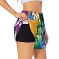 thumbnail image 3 of Lsque inside out 2 Printed Women's Running Shorts with Liner Pockets,Elastic Quick Dry Workout Athletic Gym Yoga Shorts,Womens High Waist Shorts-Medium, 3 of 9