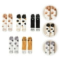 thumbnail image 4 of EeaseMX 5 pares de calcetines cálidos con delicados bordados de gato, cómodos calcetines de dibujos animados, 4 of 7