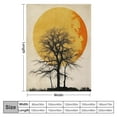thumbnail image 4 of Pratyus Tree Sun Sky Print Flannel Super Soft Throw Blanket All Seasons, Lightweight Anti-Pilling Anti-Wrinkle 50x60in, 4 of 6