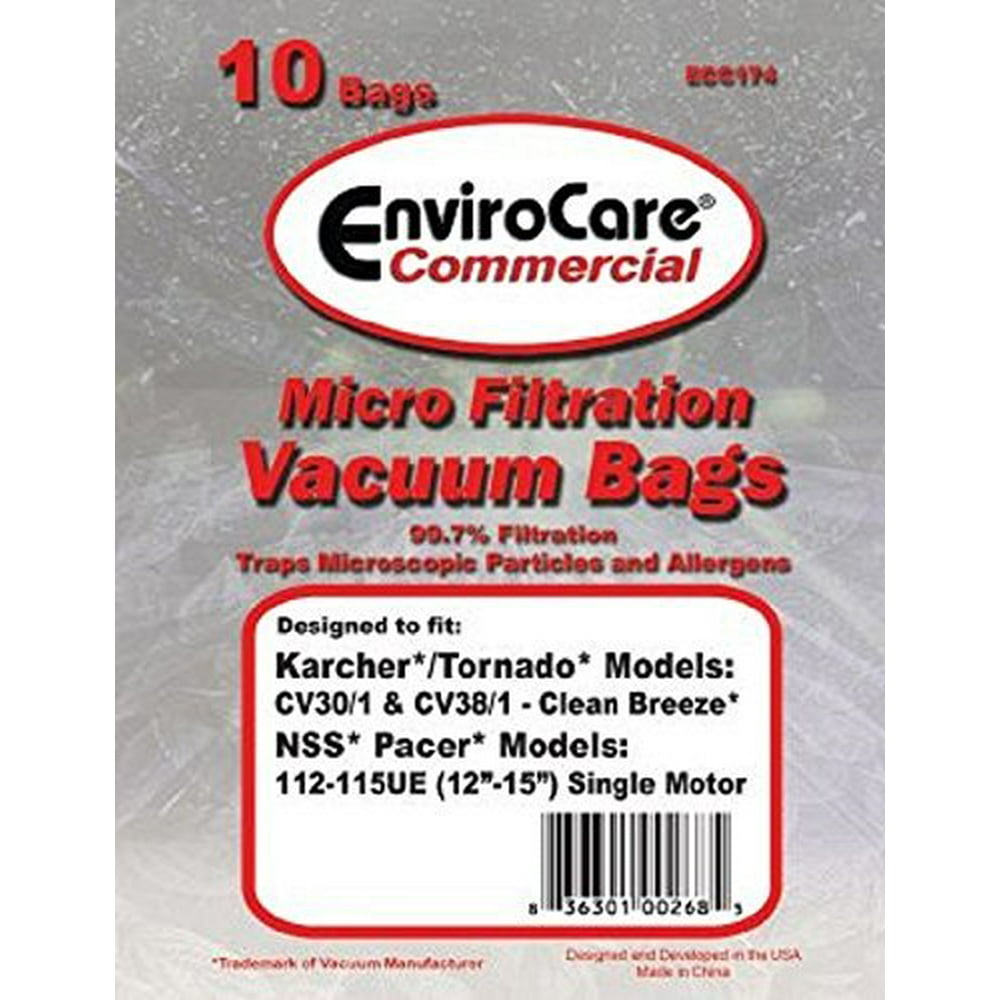 Tornado, Karcher Upright Vacuum Cleaner Cv30,cv30 Bags 10 Pk Part