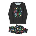 thumbnail image 4 of Christmas Pajamas for Family Colorful String Lights Print Long Sleeve  Set Sleepwear Loungewear, 4 of 10