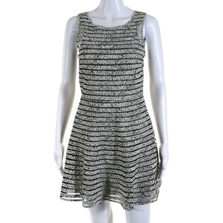 

Pre-owned|Parker Womens Silk Printed Sleeveless A Line Dress White Black Size Extra Small