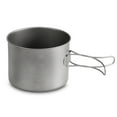 thumbnail image 4 of 1100ML / 1600ML Titanium Pot Pan Set Super Lightweight Camping Cookware Set Portable Cooking Tool with Folding Handle, 4 of 6