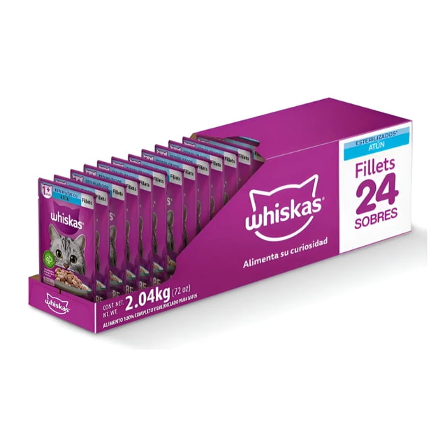 Caja Whiskas Sobre Esterilizado Atun 85gr (24 Pzas)