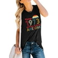 thumbnail image 6 of YI XIANG RAN Vintage 1973 Tank Top Women 50th Birthday T-Shirts Retro 50 Year Old Birthday Gift Shirt Birthday Tee, 6 of 6