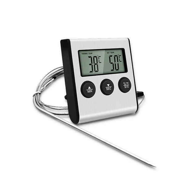 Cocina de termómetro de alimentos con probador de medida de temperatura de cocción de sonda larga