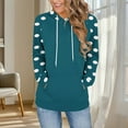 thumbnail image 2 of jtjvou Hoodie for Women Long Sleeve Polka Dots Pullover Sweatshirt Casual Oversized Tops 2025 Fashion Outfits Green S, 2 of 6
