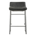 thumbnail image 1 of MOE'S Home Tabouret de Comptoir Étoilé en Cuir Noir ONYX -M2, 1 of 2
