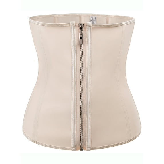 MISS MOLY Latex Waist Trainer Zipper Shapewear Firm Tummy Control Body Slimming Cincher Hook