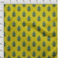 thumbnail image 3 of oneOone Viscose Chiffon Medium Yellow Fabric Leaves & Paisley Block Quilting Supplies Print Sewing Fabric By The Yard 42 Inch Wide, 3 of 4