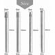 thumbnail image 2 of Double Cut Tungsten Carbide Burrs Set, 6mm Shank, 6 Inch Long Rotating Files for Woodworking and Metal Carving, 2 of 5