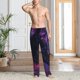 thumbnail image 2 of Fotbe Galactic Wolf Stare Pantalones de Pijama para Hombre, Pantalones de Dormir, Pantalones de Casa con Cintura Ajustable y Bolsillos-Medium, 2 of 6
