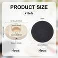 thumbnail image 2 of 4 Sets Wooden Lamp Base Round Lamp Stand Desktop Light Stand Wood Lamps Holder Table Lamps Display Base with Self Adhesive Pad for DIY, 2 of 5