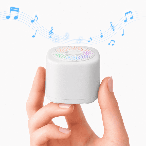 Mini Sound Machine, Portable White Noise Sound Machine for Sleep, White Noise for Baby & Adult with 20 Soothing Sounds, 7 Color Night Light, 4 Timers Memory Function for Travel Camping Home Office