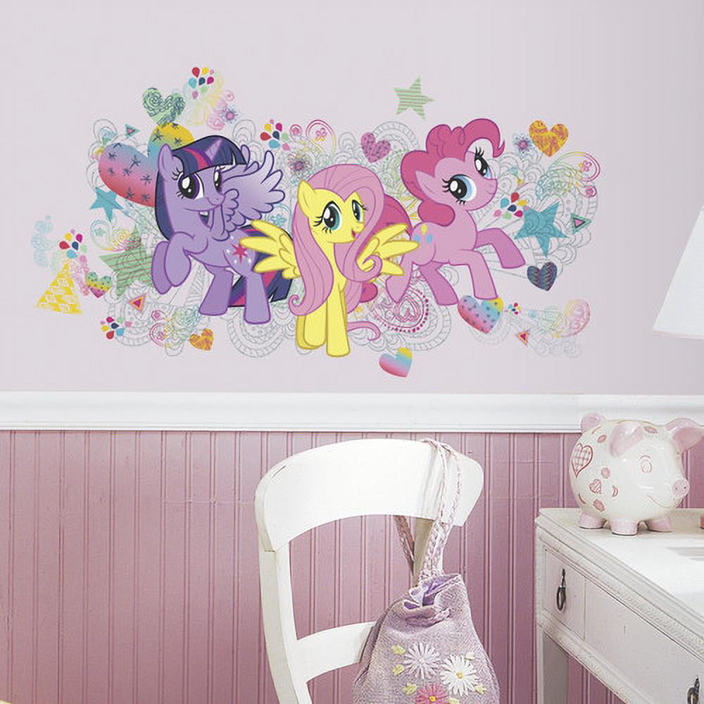 My Little Pony Wall Stickers GIRLS NAME Bedroom Art Decal Friendship is Magic... 