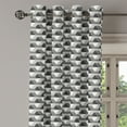 thumbnail image 3 of Ambesonne Geometric Grommet Curtain, Minimalist Link Shape, 50" x 54", Grey Black White, 3 of 6