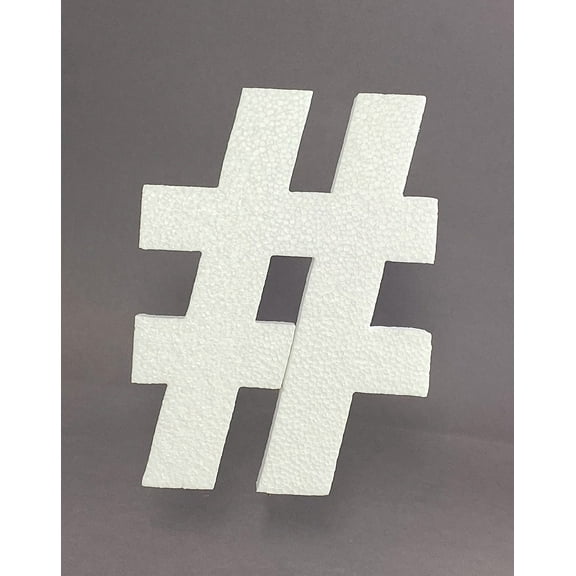8" Smooth EPS Foam Letters Alphabet Numbers for Crafts Party Signs Walls Party Decor Made in USA (Letter"#" - 1PC)