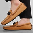 thumbnail image 6 of Big Size Men's Casual Loafers Slip On Leather Shoes Lightweight Driving Shoes Moccasins Classic Penny Loafer Flats Boat Shoes, 6 of 10